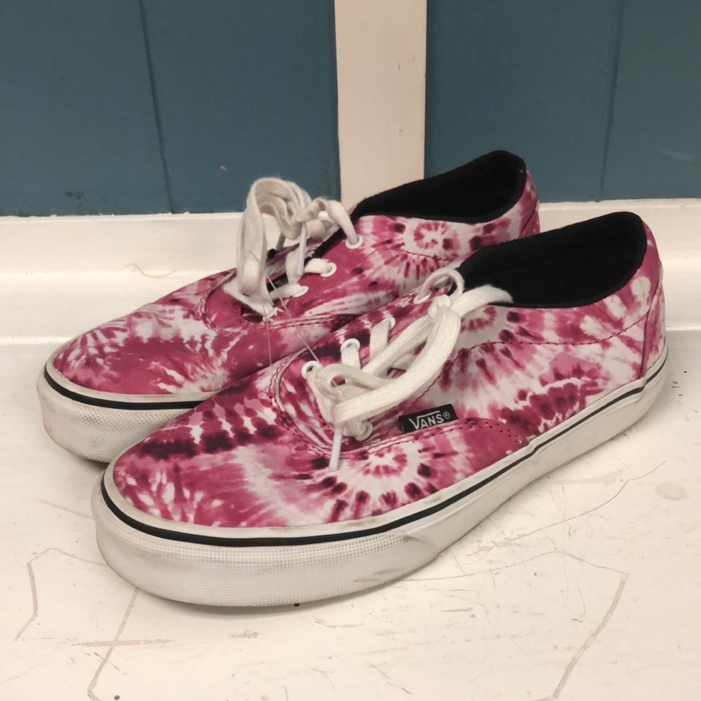Vans Classic‎ Men’s 4 Women’s 5.5 Dark Pink Tie Dye Lace Up Sneaker Skate Shoes